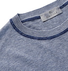 Canali - Striped Birdseye Cotton Sweater - Blue