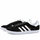 Adidas Men's Gazelle Sneakers in Core Black/White/Gold Metallic