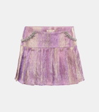 Miss Sohee Embellished pleated miniskirt