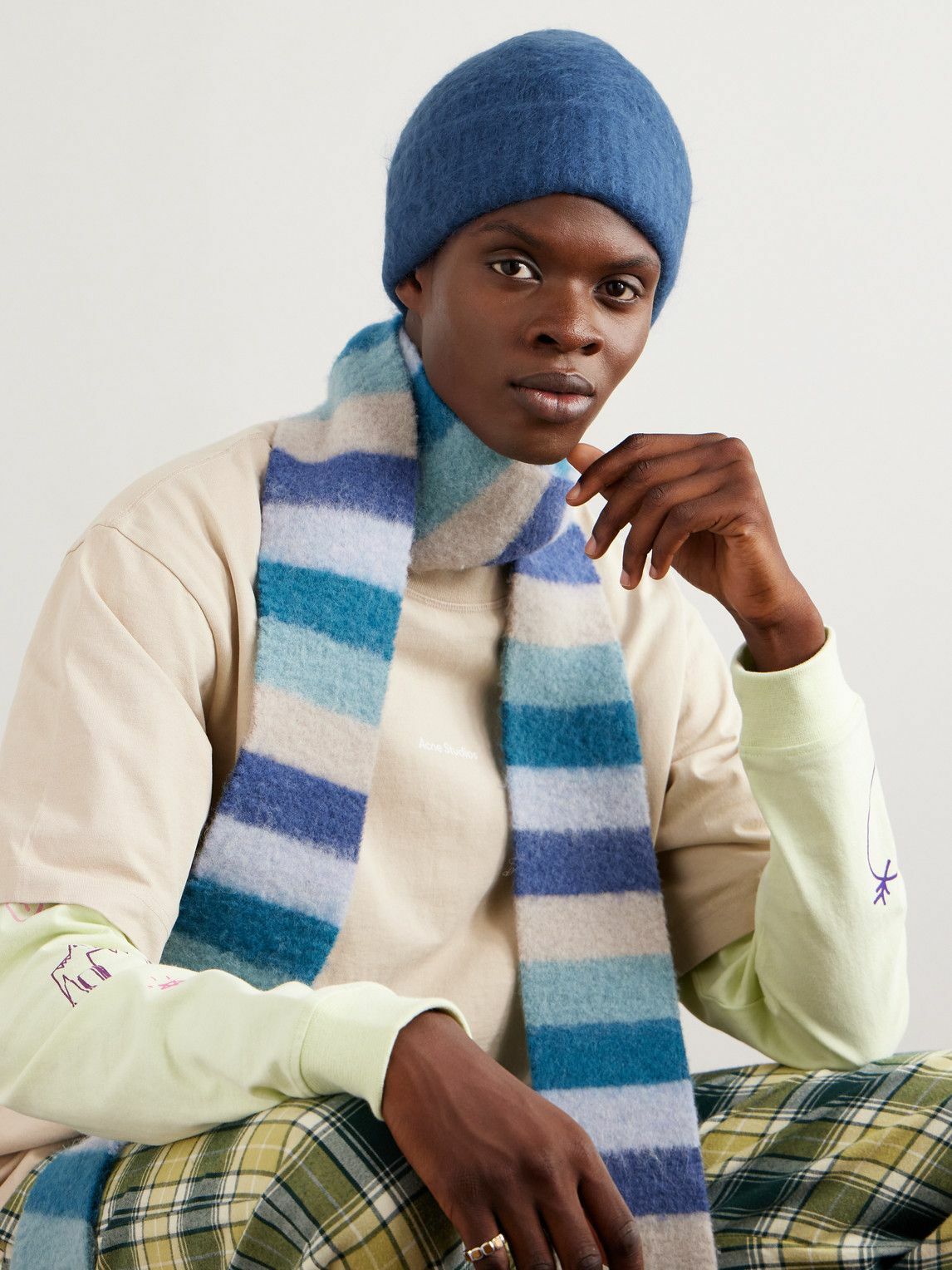 Acne Studios - Kameo Brushed-Knit Beanie Acne Studios