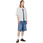 Diesel Blue Utility-Style Denim Shorts