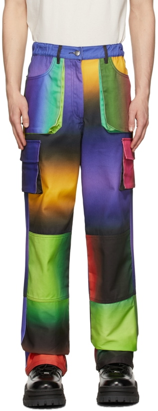 Photo: AGR Multicolor Gradient Twill Cargo Pants
