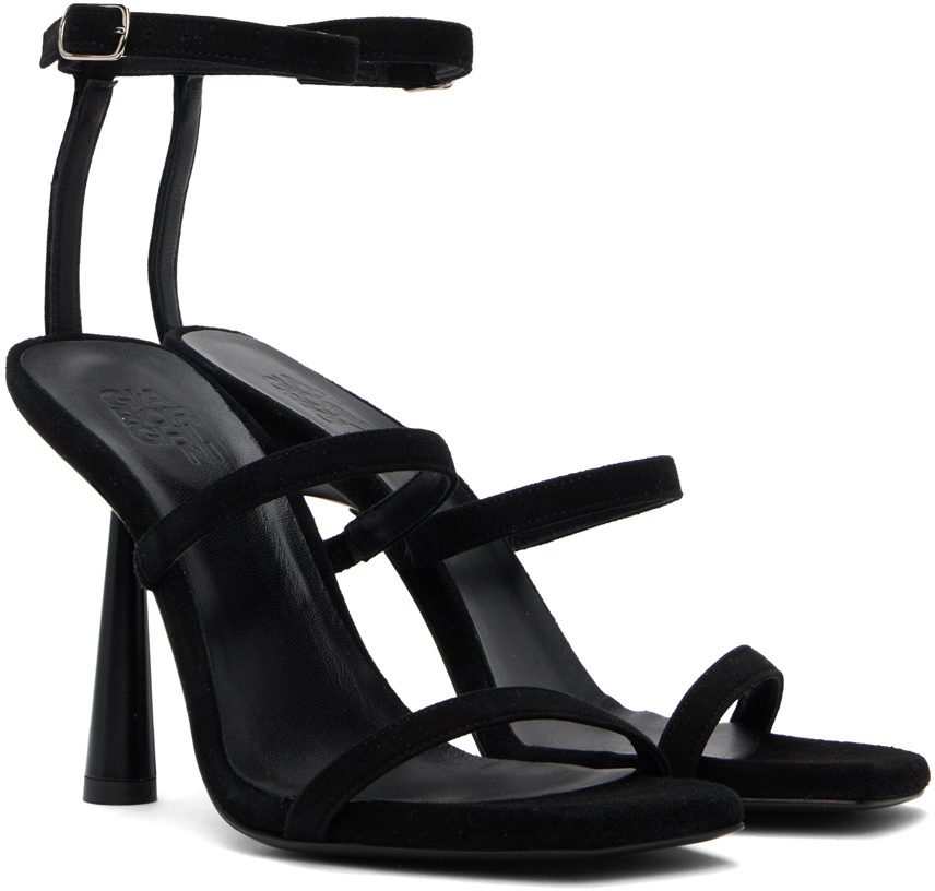 GIABORGHINI Black Adaline Heeled Sandals