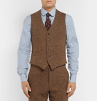 Polo Ralph Lauren - Tan Herringbone Wool and Satin Waistcoat - Men - Brown