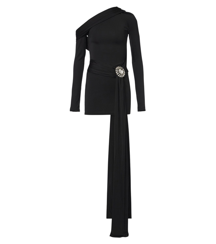 Photo: David Koma Embellished one-shoulder minidress
