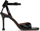 SHUSHU/TONG Black Bow Heeled Sandals
