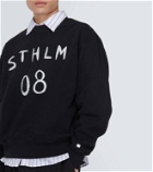 Acne Studios Embroidered cotton jersey sweatshirt