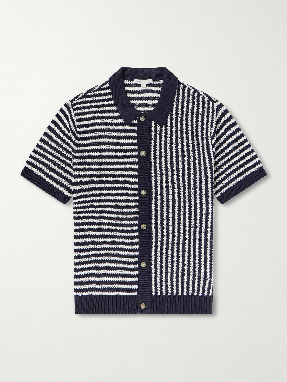 Onia - Striped Knitted Linen Shirt - Blue