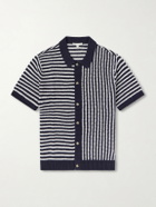Onia - Striped Knitted Linen Shirt - Blue