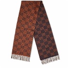Gucci Men's GG Poule Scarf in Red/Ivory 