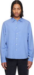 HOPE Blue Relaxed Button-Up Shirt