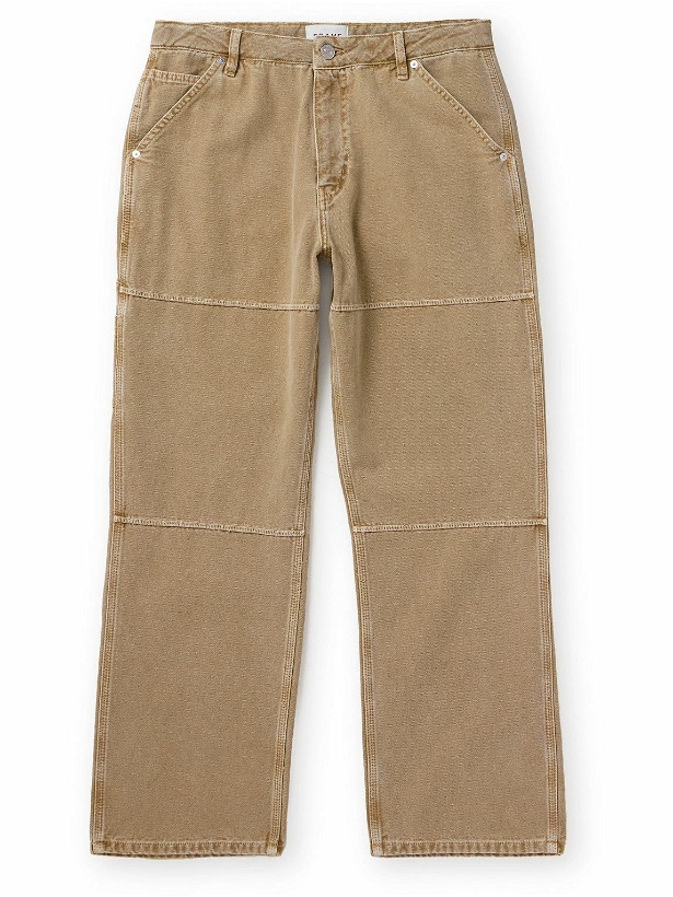 Photo: FRAME - Straight-Leg Panelled Cotton-Canvas Trousers - Brown