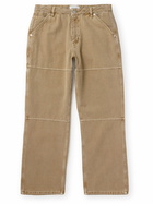 FRAME - Straight-Leg Panelled Cotton-Canvas Trousers - Brown