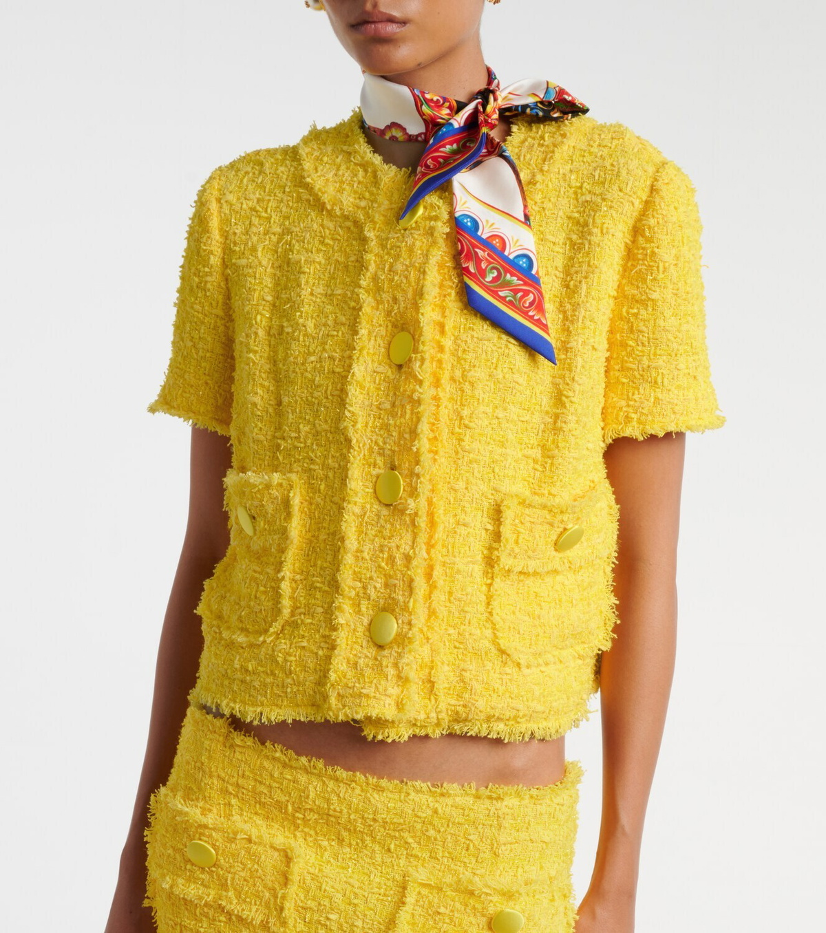 Dolce&Gabbana Cotton-blend tweet jacket