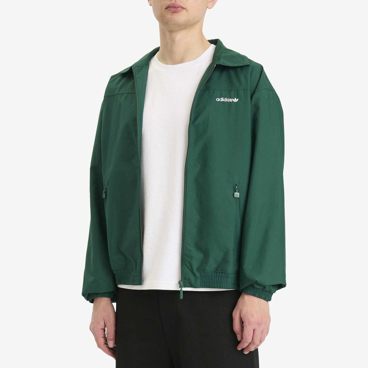 Adidas Men's Brushed Track Top in Collegiate Green adidas