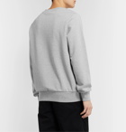 A.P.C. - JJJJound Logo-Appliquéd Mélange Loopback Cotton-Jersey Sweatshirt - Gray