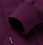 TOM FORD - Fleece-Back Cotton-Jersey Zip-Up Hoodie - Purple