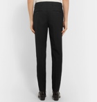 SAINT LAURENT - Black Slim-Fit Virgin Wool-Jacquard Suit Trousers - Black