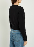 Chloe Embellished-pocket Wool and Cashmere-blend Cardigan Black