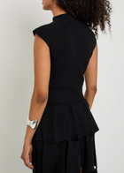 A.W.A.K.E Mode Cap-sleeve Close-knit top Black