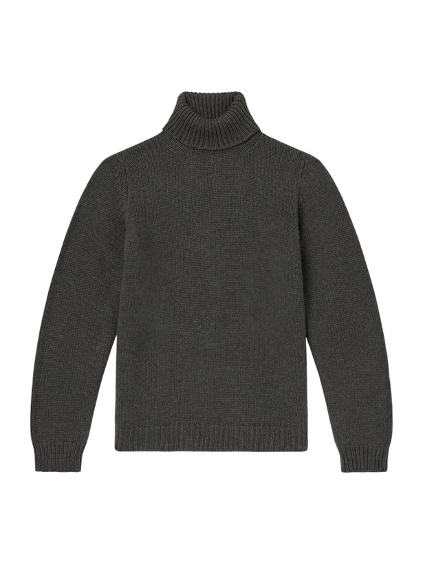 Photo: Anderson & Sheppard - Cashmere Rollneck Sweater - Green