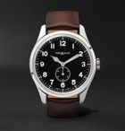 MONTBLANC - 1858 Automatic 44mm Stainless Steel and Leather Watch, Ref. No. 115073 - Black