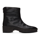 Kenzo Black Grained Leather Chelsea Boots