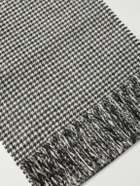 Nili Lotan - Fringed Houndstooth Cashmere Scarf