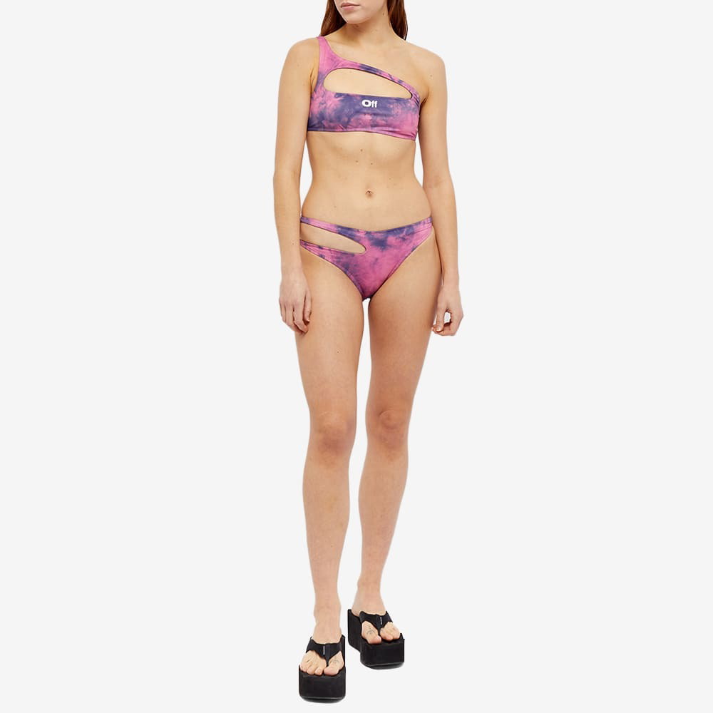 OFF-WHITE Cut-Out Tie-Dye Swimsuit Tie Dye Pink/Blue