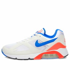 Nike Women's Air 180 Sneakers in White/Ultramarine/Solar Red