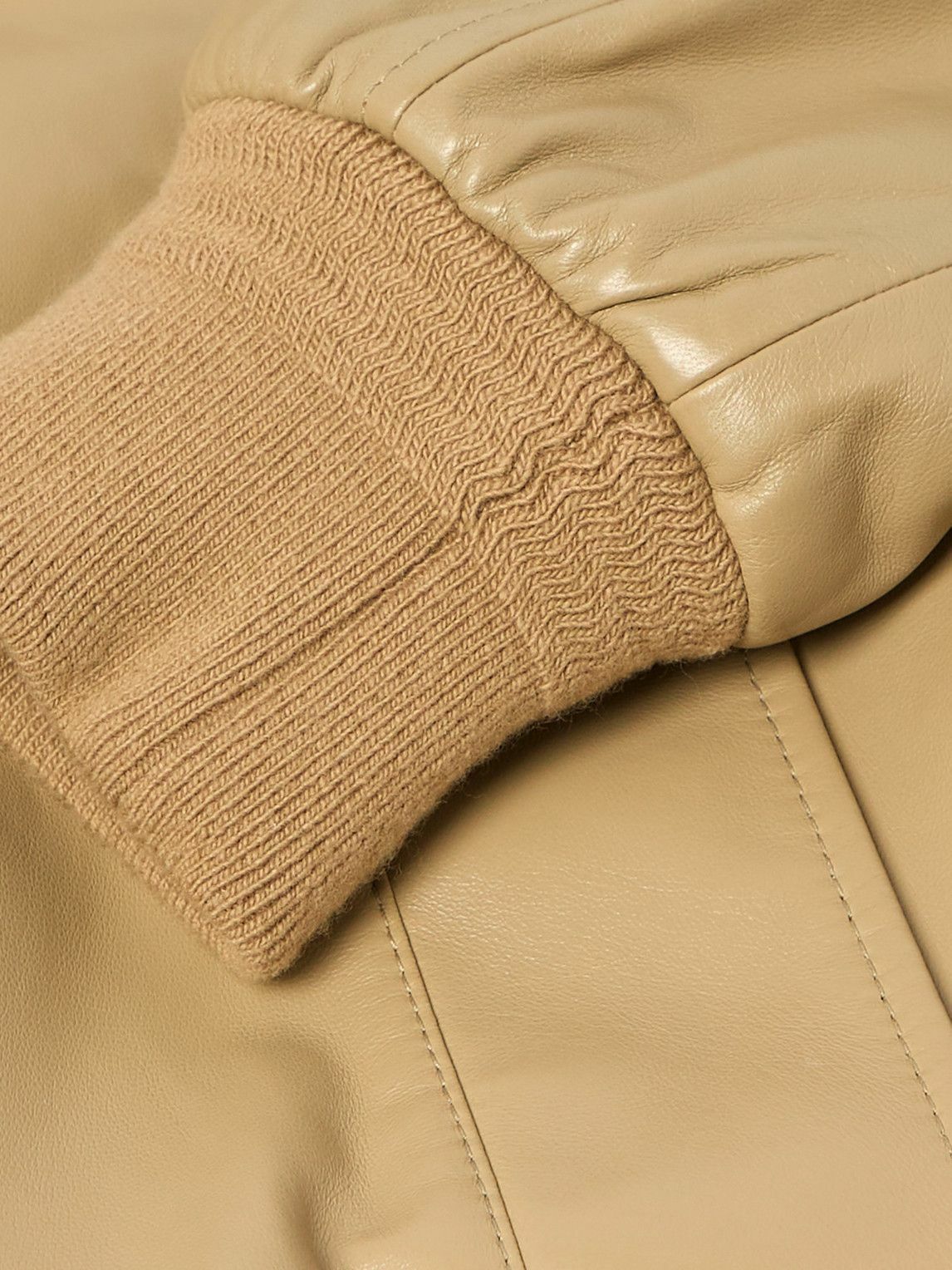 Bottega Veneta - Oversized Leather Blouson Jacket - Neutrals