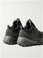 Oakley Factory - Edge Mesh and Rubber-Trimmed Distressed Suede Boots - Gray