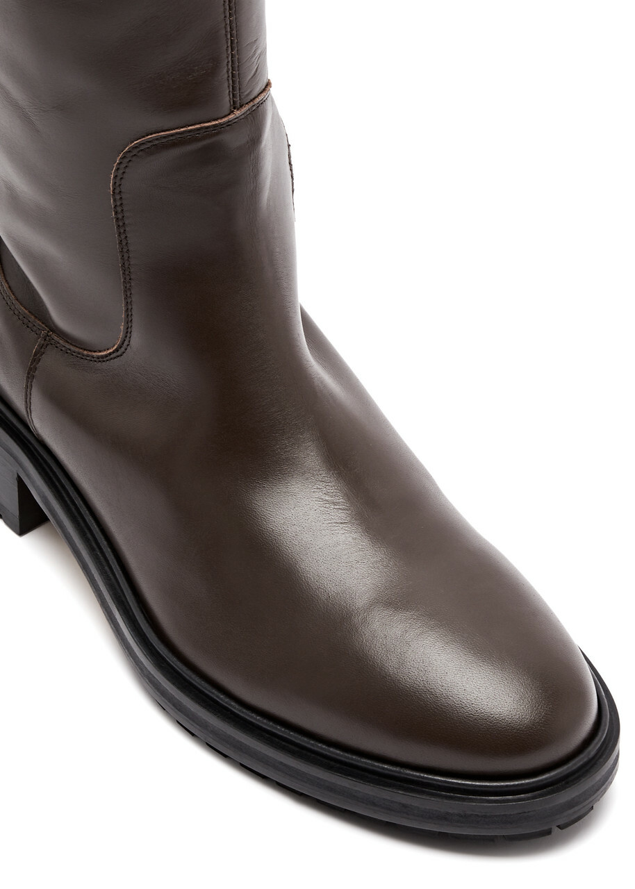 Aeyde Henry Knee-high Leather Boots Brown