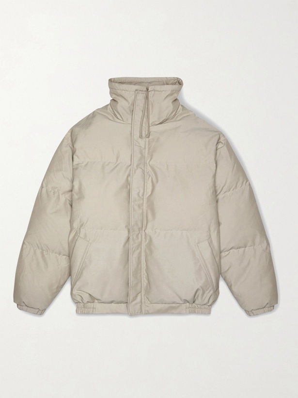 Photo: Fear of God Essentials - Quilted Padded Cotton and Nylon-Blend Jacket - Green