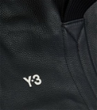 Y-3 Leather and canvas tote bag