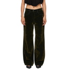 OPEN YY Khaki Velvet Denim Curved Jeans