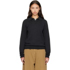 Studio Nicholson Gray Sark Knit Polo