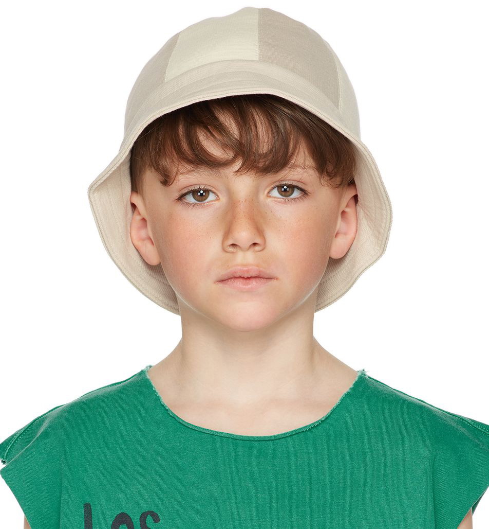 Misha & Puff Kids Beige French Terry Beach Hat