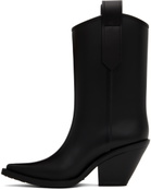 Balmain Black Rubber Tess PB Cowboy Boots