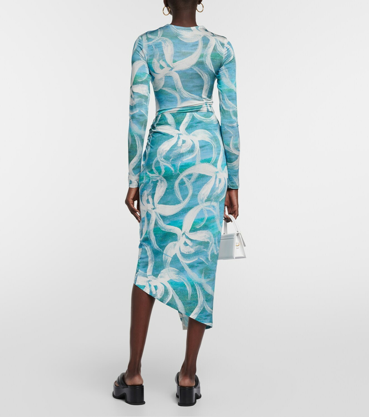 Louisa Ballou Coastline printed midi skirt