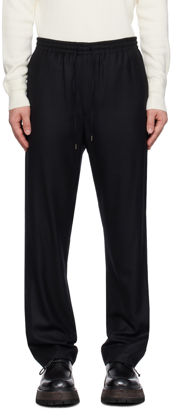 AURALEE Black Super Light Easy Trousers Auralee