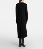 Vince Draped wool-blend midi dress