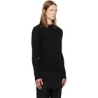 Rick Owens Black Tower Ribbed Geo Sweater