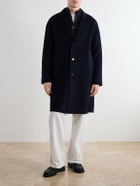 NN07 - Kendrick 8447 Brushed Woven Wool-Blend Coat - Blue
