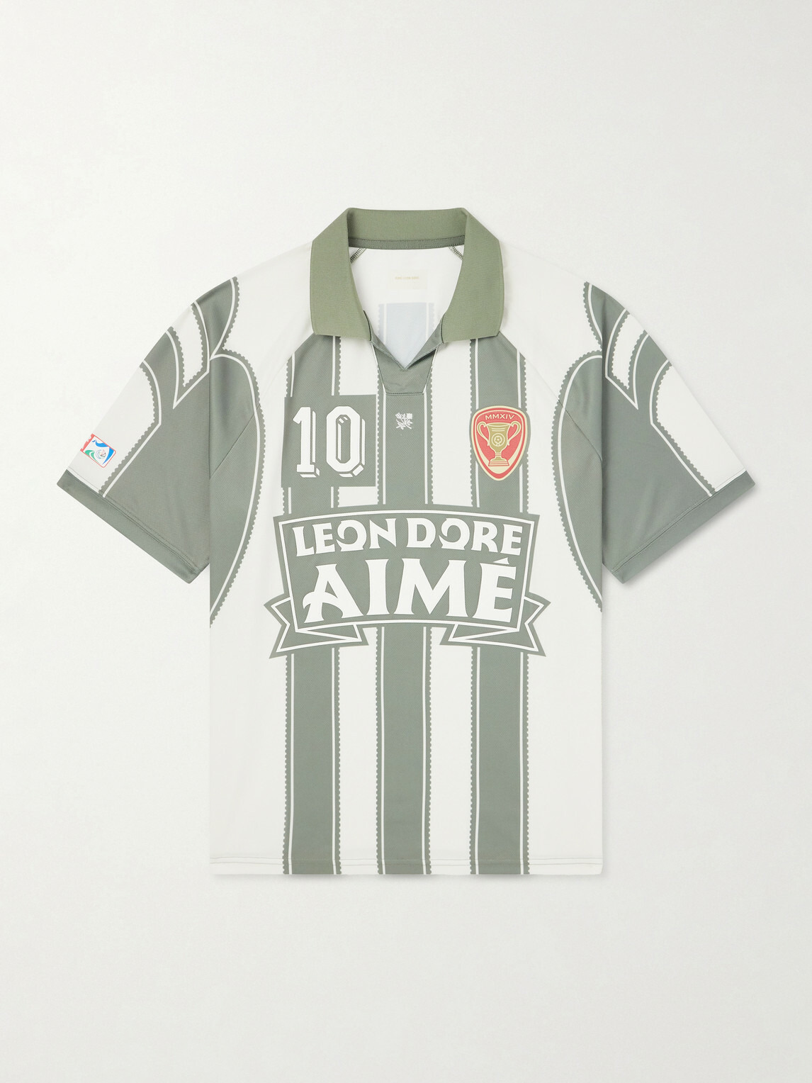 Aimé Leon Dore - Logo-Appliquéd Striped Jersey T-Shirt - Green