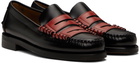 Random Identities Black & Red Sebago Edition Double Penny Dan Loafers