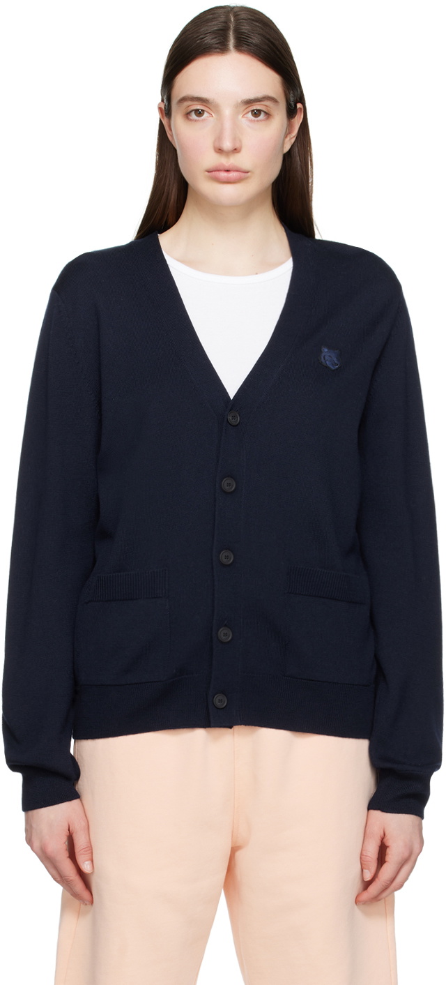 Maison Kitsuné Men's Fox Head Cardigan Green main image 1