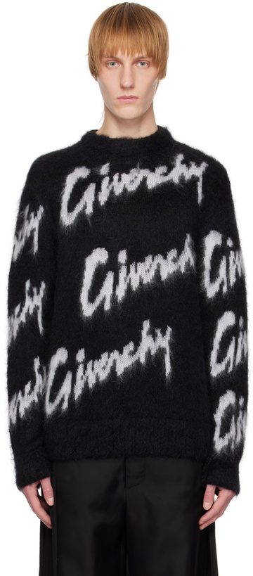 Photo: Givenchy Black Intarsia Sweater