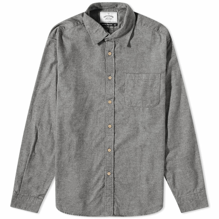 Photo: Portuguese Flannel Men's Teca Flannel Shirt in Light Grey
