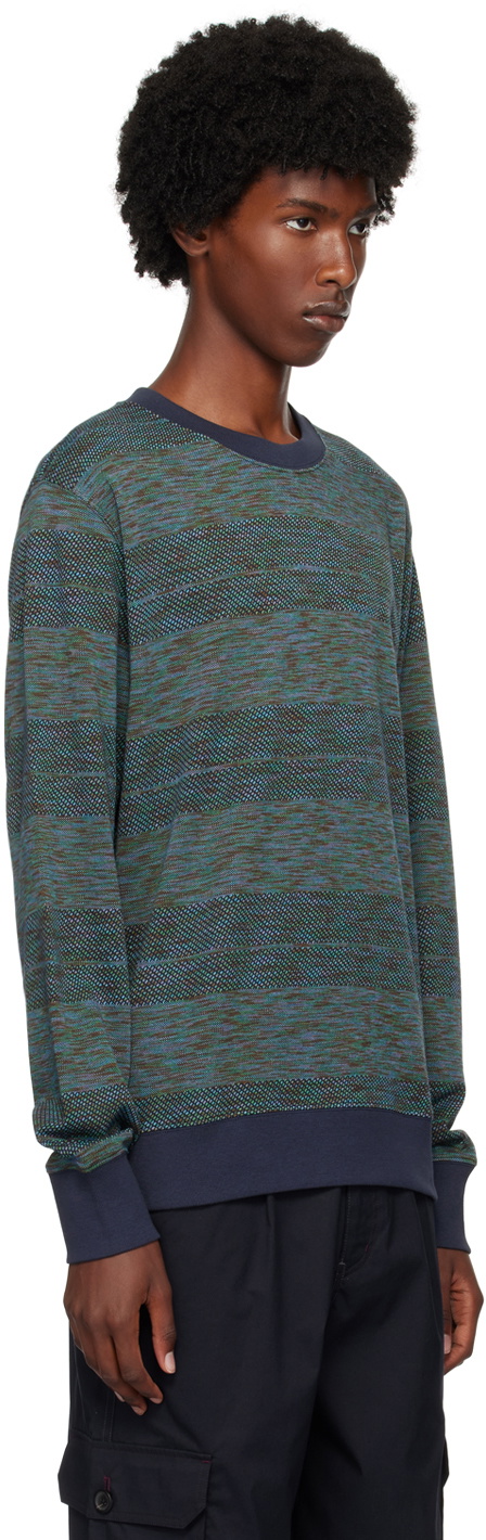 PS by Paul Smith Blue Jacquard Sweatshirt